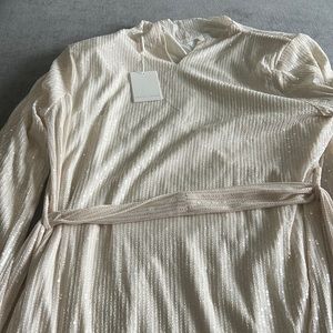 Beautiful sequin dress in cream